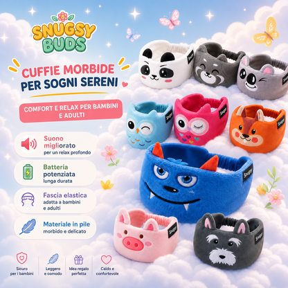 Snugsy Buds™ 2.0 – Fascia Audio Bluetooth per Bambini